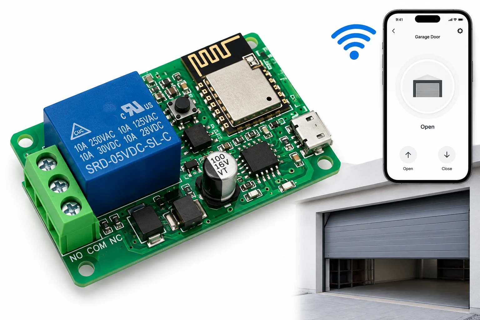 Wi-Fi модул за гаражни врати